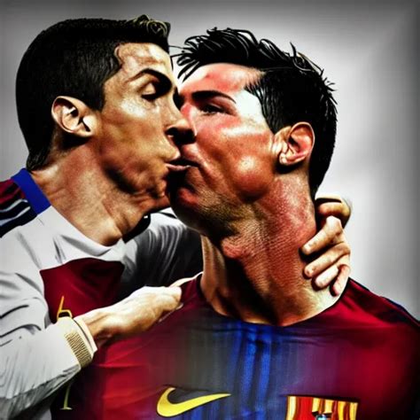 messi and ronaldo kissing meme.